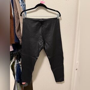 Zara Black Faux Leather High-Waist Leggings